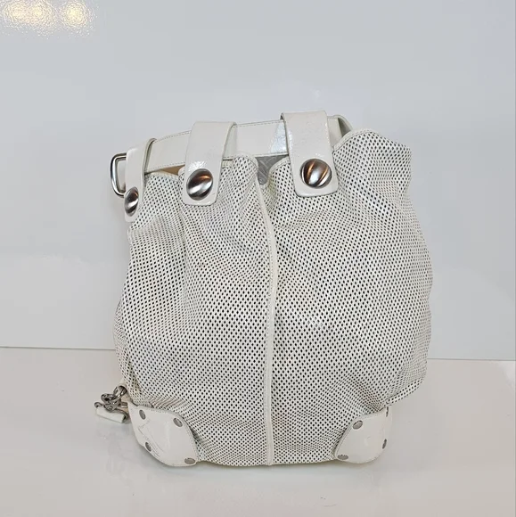 Kooba Vintage White Mesh Leather Hobo Bag - Chic & Unique! - Picture 8 of 16